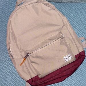 Herschel Supply Company Beige and Maroon Backpack